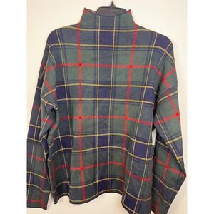 Tahari Women Plaid Mock Neck Long Sleeve Sweater Knit Top XL NWT